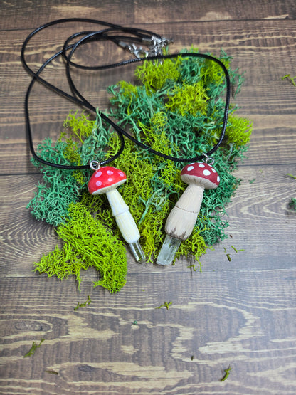 Crystal Mushroom Pendants