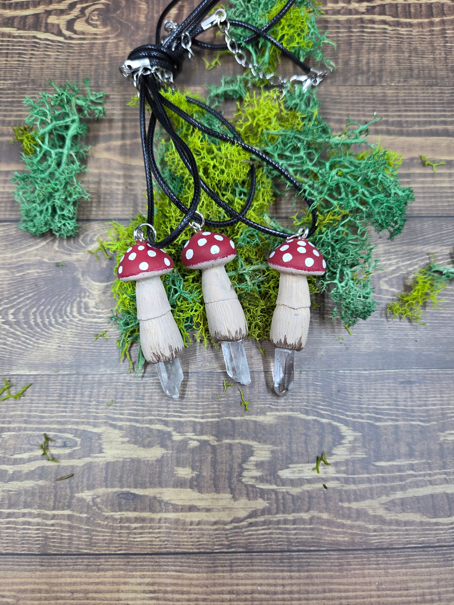 Crystal Mushroom Pendants